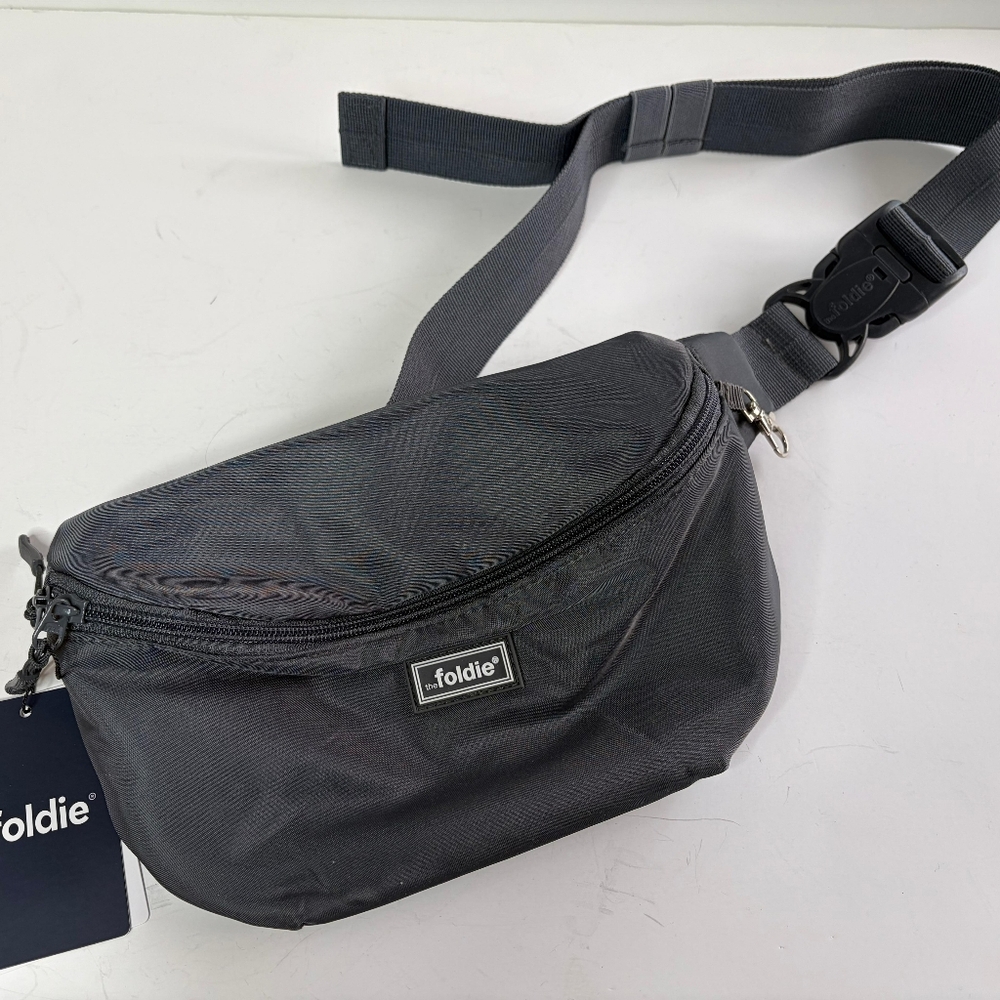 Foldie Gray Unisex Crossbody Bag RFID Safe NWT